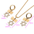 60535-Xuping Fashion Woman Brass Jewelry Set con 18 K chapado en oro